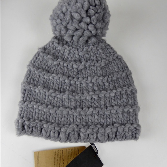 Frye Chunky Knit PomPom 2 Beanie Hat Bundle NWT main image 4